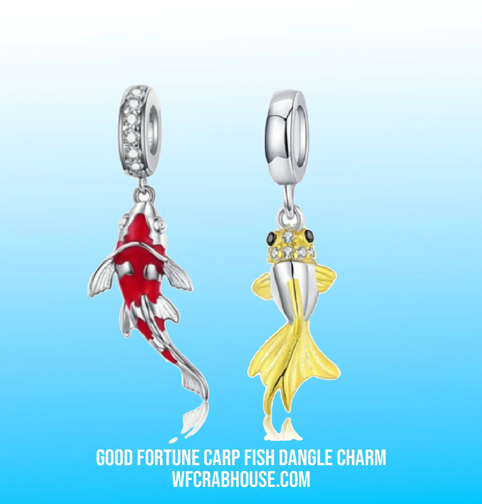good fortune carp fish dangle charm