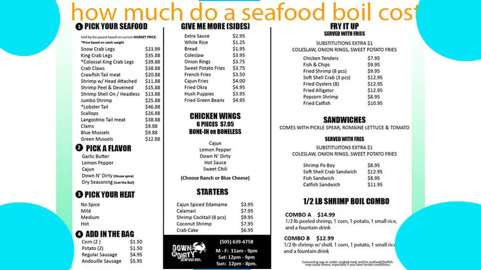 how much do a seafood boil cost 